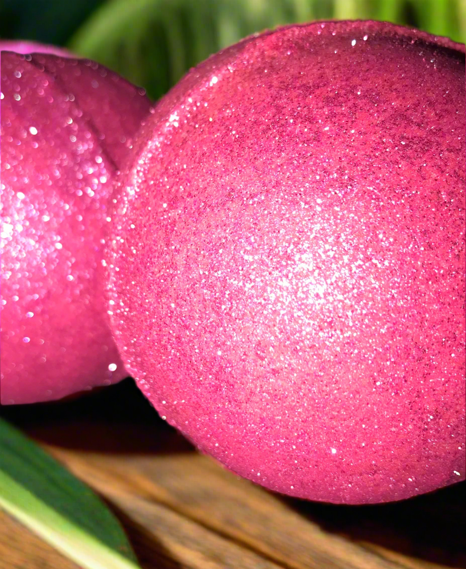Persephone Hot Pink Glitter Bath Bombs