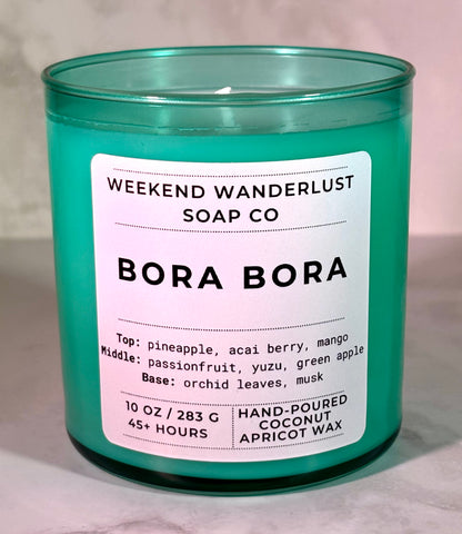 Bora Bora | Sea Foam Glass Coconut Apricot Wax Candles