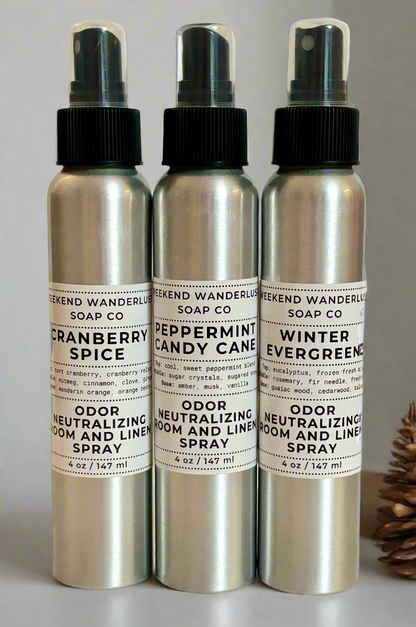 Room and Linen Spray - Odor Neutralizer - Winter Scents