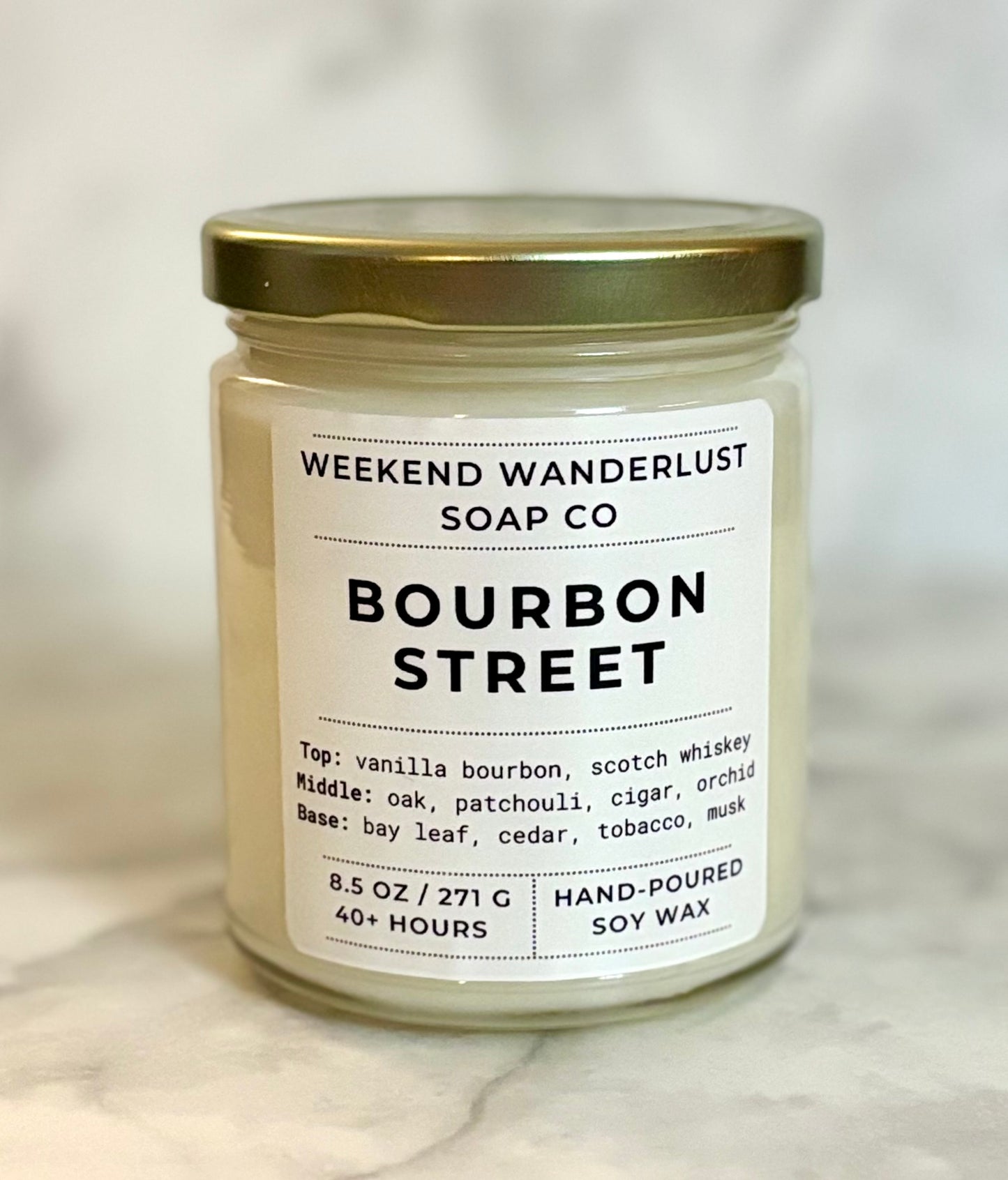 Bourbon Street | Clear Glass Apricot Coconut Wax Candles