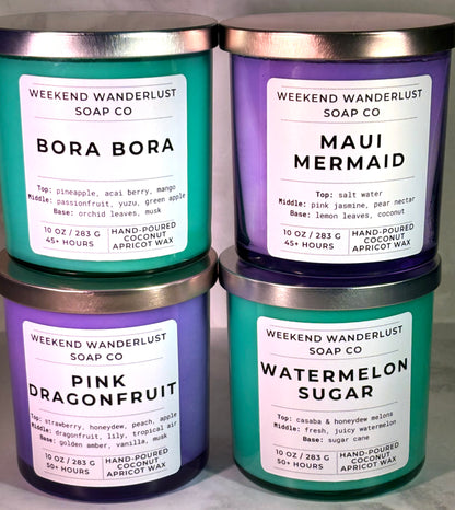 Bora Bora | Sea Foam Glass Coconut Apricot Wax Candles