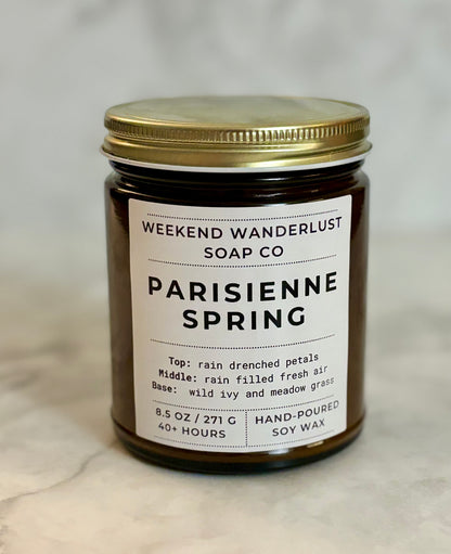 Parisienne Spring | Amber Glass Soy Candles