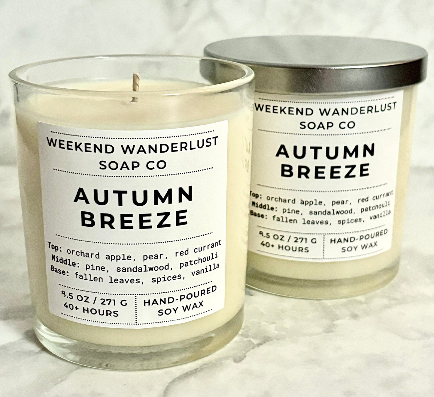 Autumn Breeze | Clear Glass Soy Candles