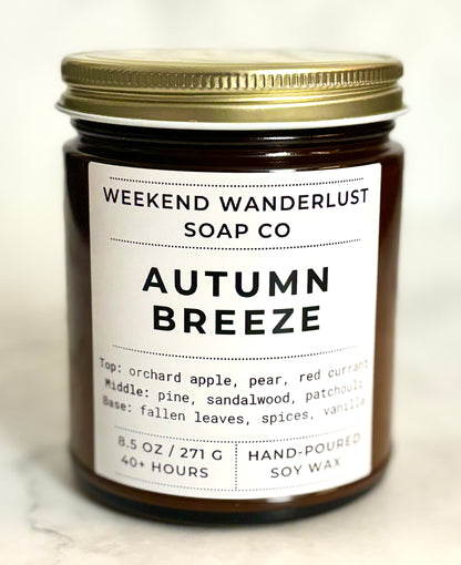 Autumn Breeze | Amber Glass Soy Candles