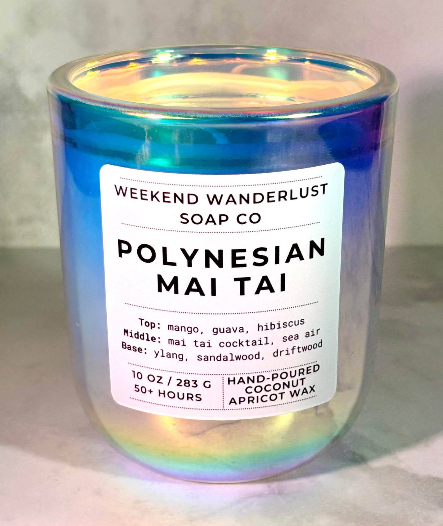 Polynesian Mai Tai | Prism Tumbler Jar Coconut Apricot Wax Candles