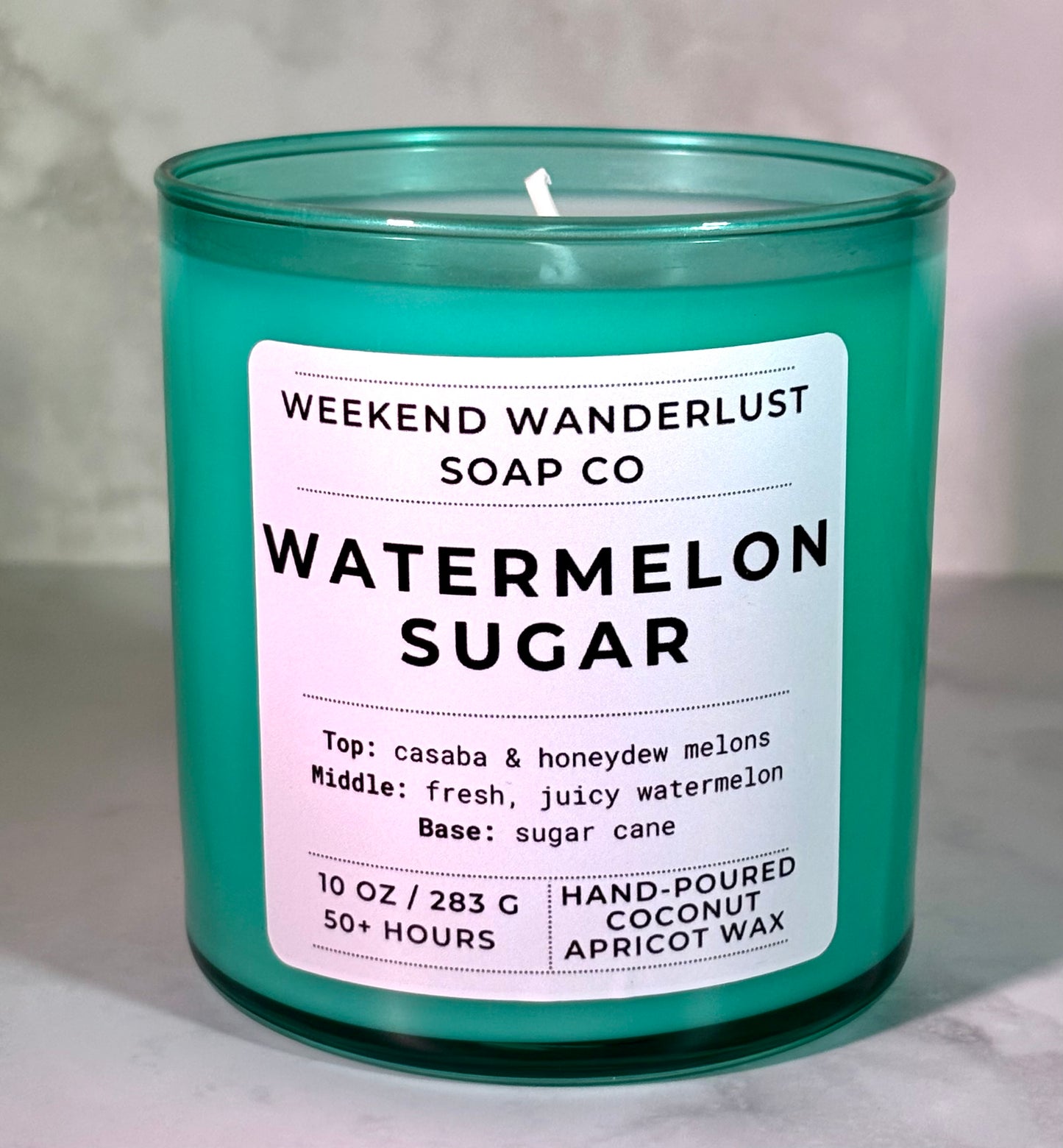 Watermelon Sugar | Sea Foam Glass Coconut Apricot Wax Candles