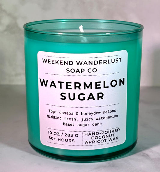 Watermelon Sugar | Sea Foam Glass Coconut Apricot Wax Candles