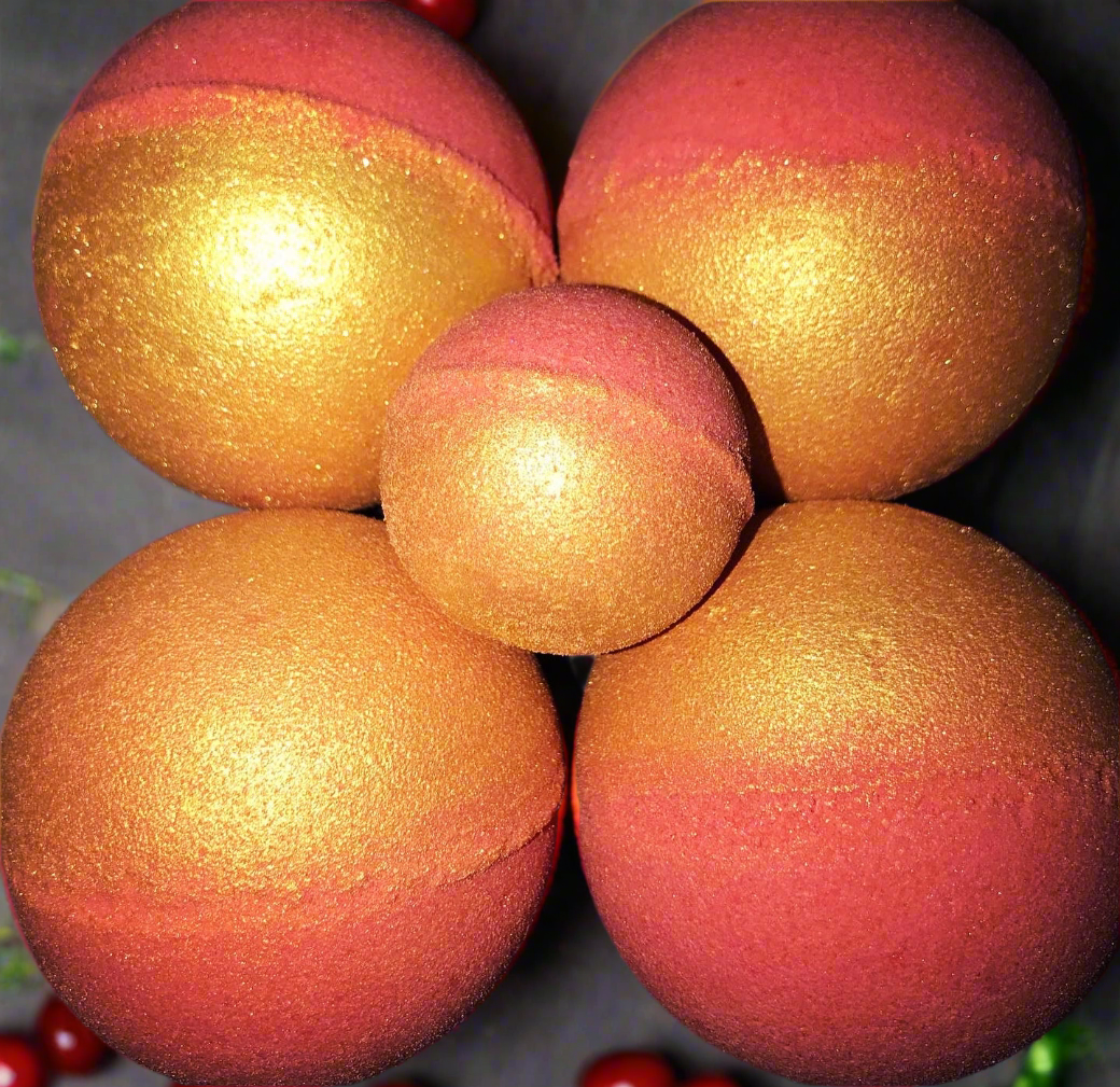 Cranberry Sparkle Bath Bombs