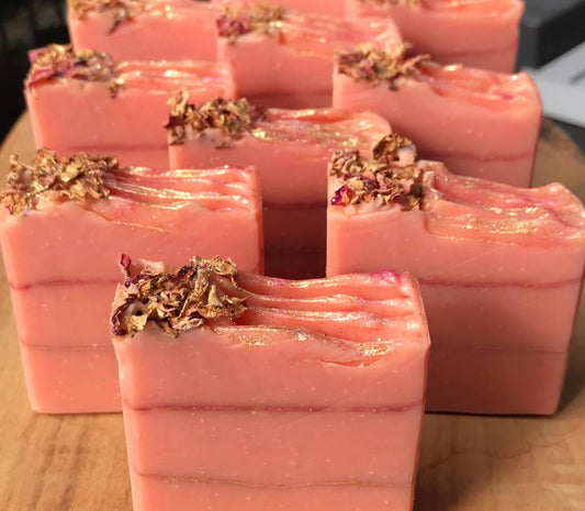 Champagne Mimosa Rose Gold Artisan Soap