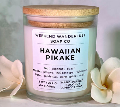 Hawaiian Pikake | Clear Glass Apricot Coconut Candles