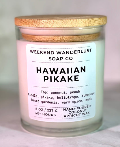 Hawaiian Pikake | Clear Glass Apricot Coconut Candles