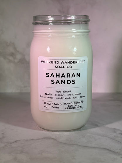 Saharan Sands | Clear Glass Apricot Coconut Wax Candles