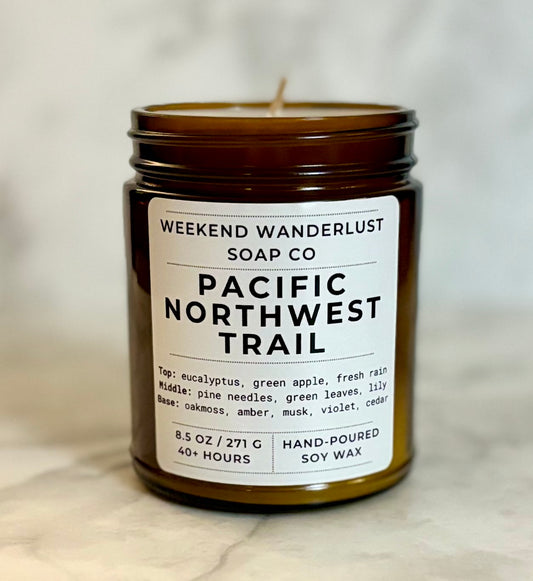 Pacific Northwest Trail | Amber Glass Soy Candles