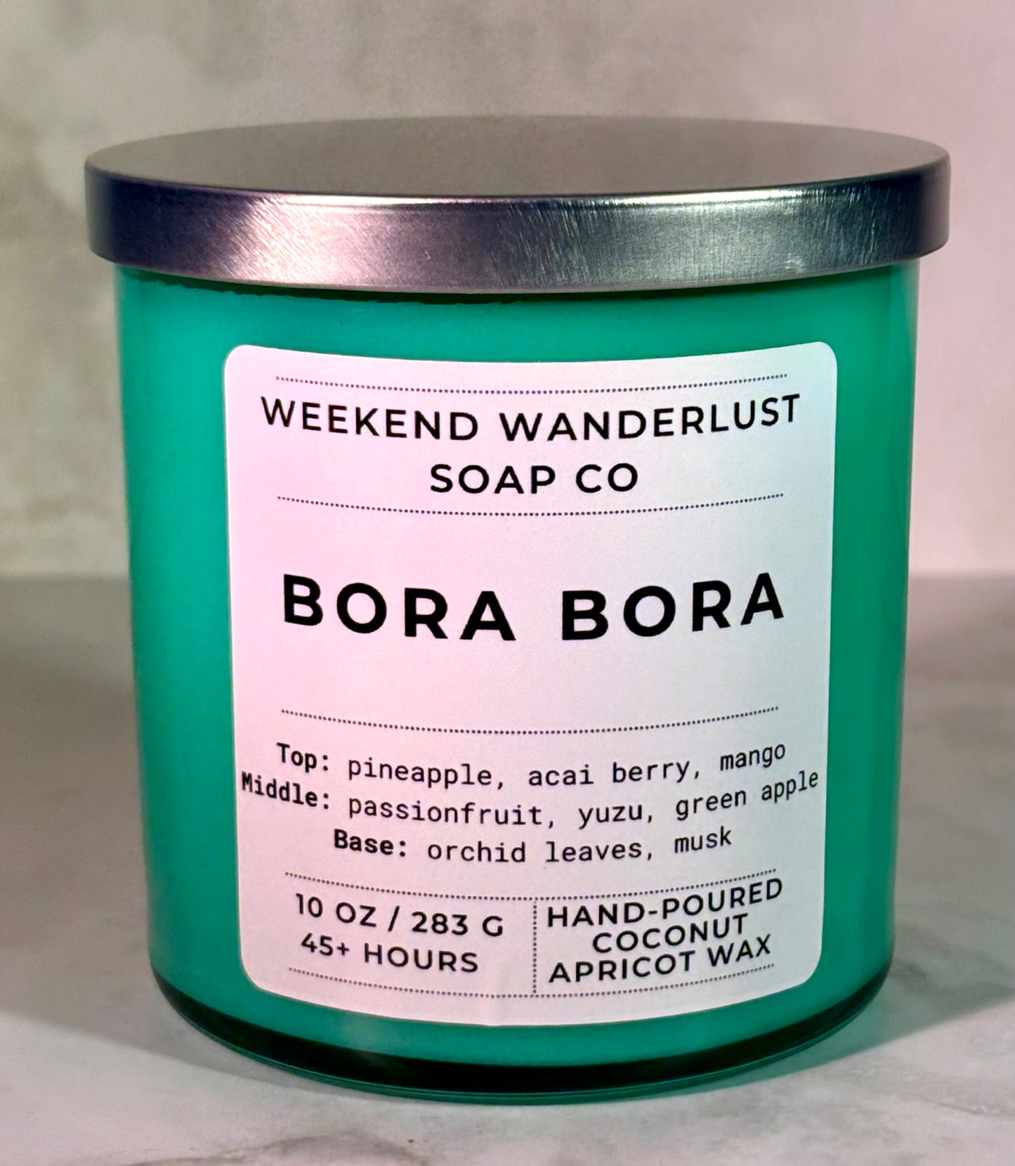 Bora Bora | Sea Foam Glass Coconut Apricot Wax Candles