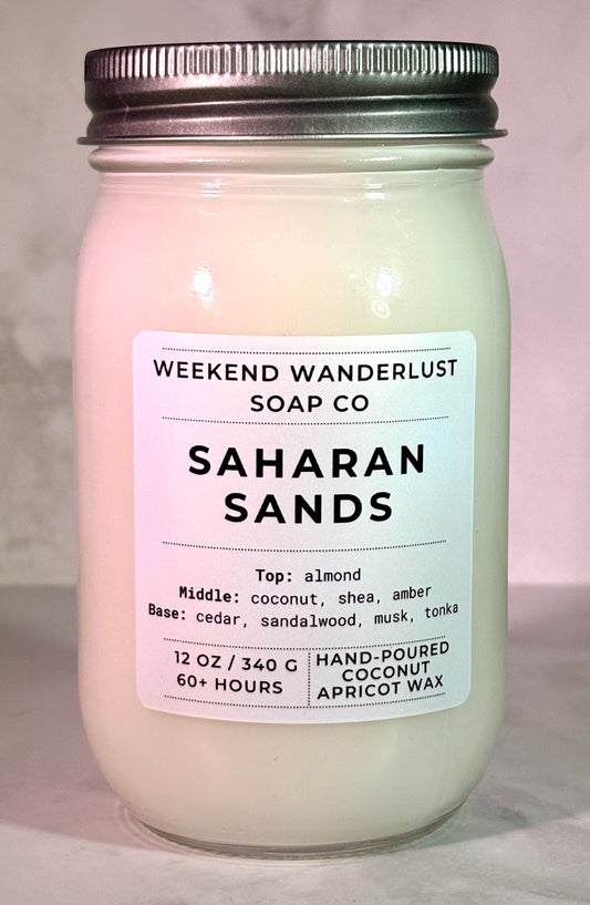 Saharan Sands | Clear Glass Apricot Coconut Wax Candles