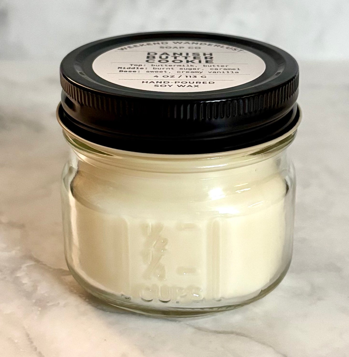 Danish Butter Cookie | Square Mason Jar Soy Candles