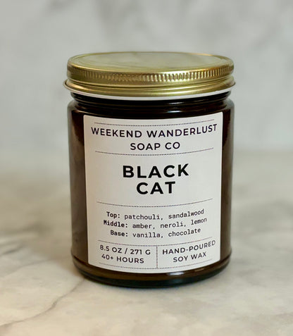 Black Cat | Amber Glass Soy Candles