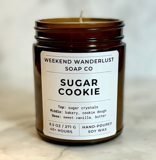 Sugar Cookie | Amber Glass Soy Candles