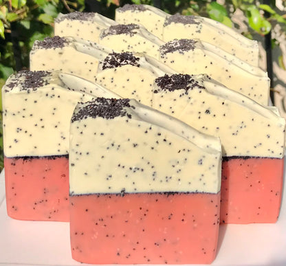 Pink Grapefruit Poppyseed Artisan Soap