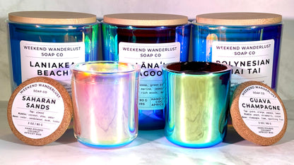 Saharan Sands | Mini Chrome Prism Tumbler Jar Coconut Apricot Wax Candles