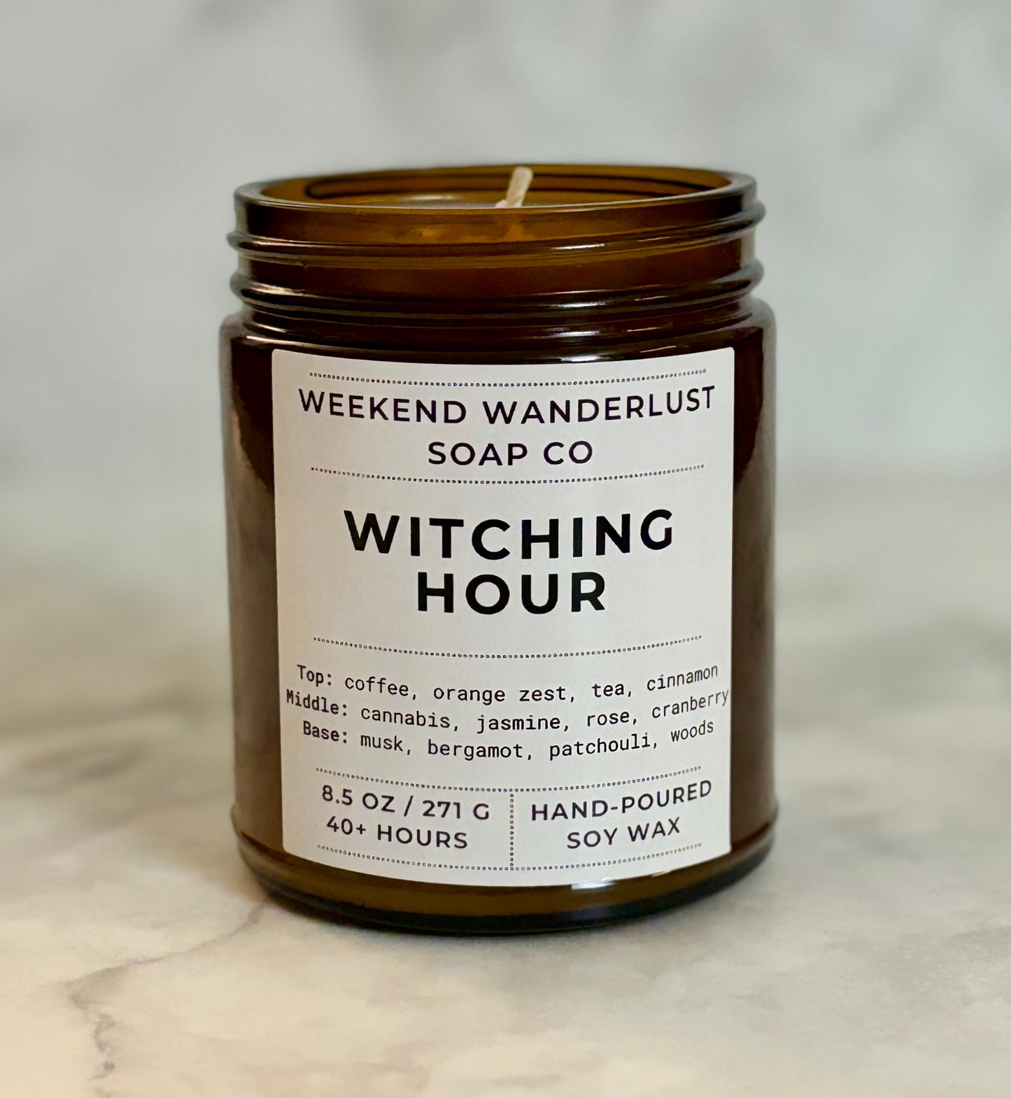 Witching Hour | Amber Glass Soy Candles