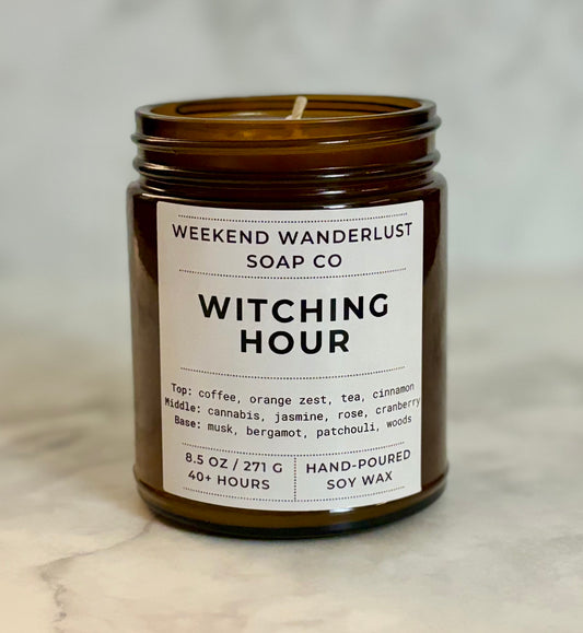 Witching Hour | Amber Glass Soy Candles