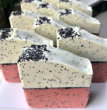 Pink Grapefruit Poppyseed Artisan Soap