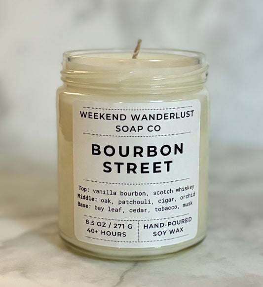 Bourbon Street | Clear Glass Apricot Coconut Wax Candles