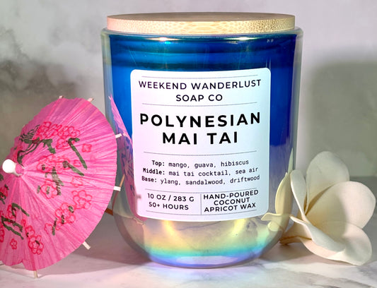 Polynesian Mai Tai | Prism Tumbler Jar Coconut Apricot Wax Candles