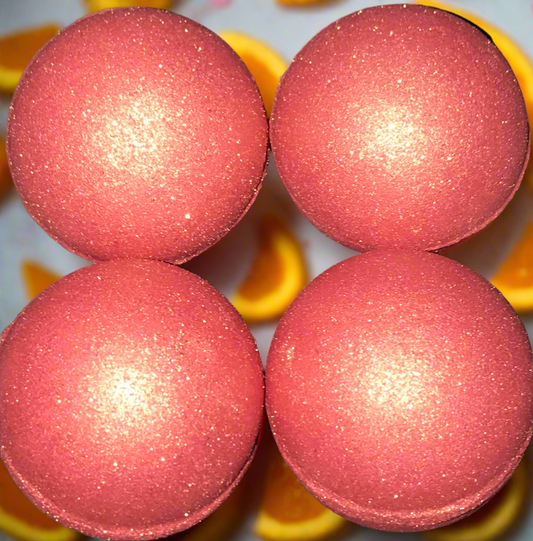 Rose Gold Glitter Bath Bombs