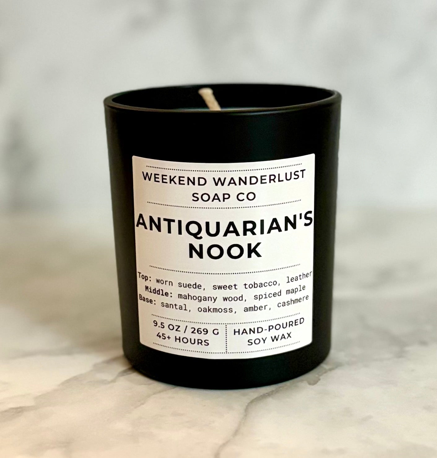 Antiquarian's Nook | Black Tumbler Soy Candles