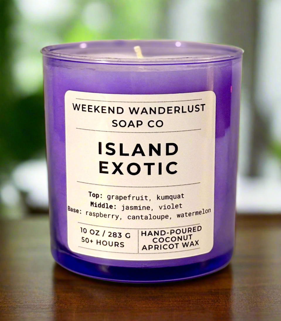 Island Exotic Purple Candle