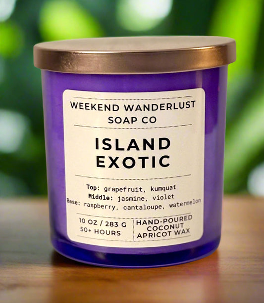 Island Exotic Purple Candle
