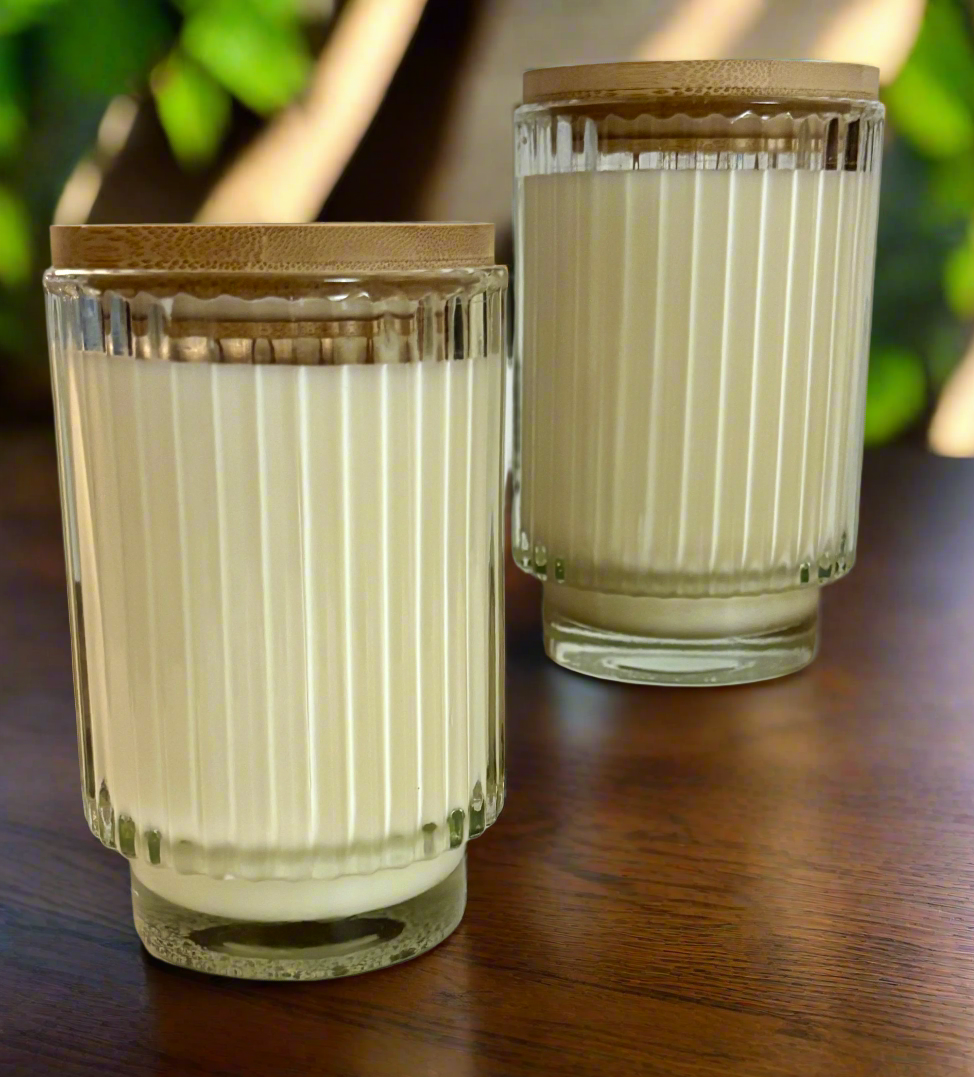 Peruvian Rainforest | Ribbed Glass Soy Candle