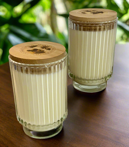 Peruvian Rainforest | Ribbed Glass Soy Candle