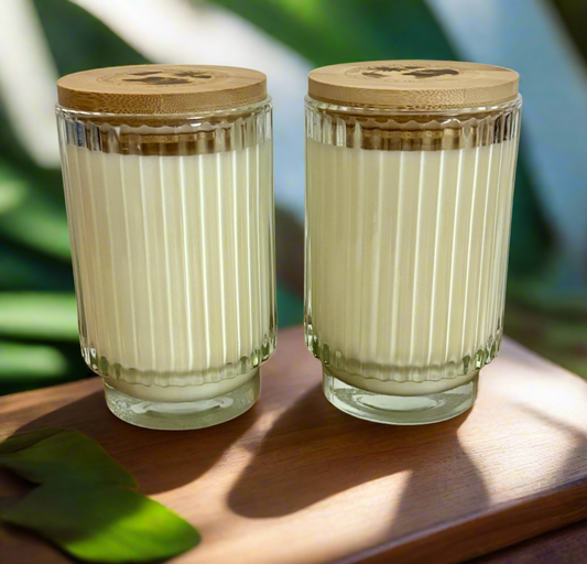 Peruvian Rainforest | Ribbed Glass Soy Candle
