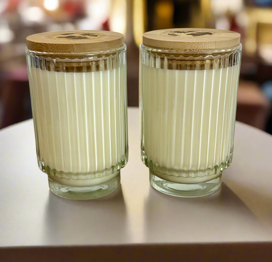 Parisian Patisserie | Ribbed Glass Soy Candle