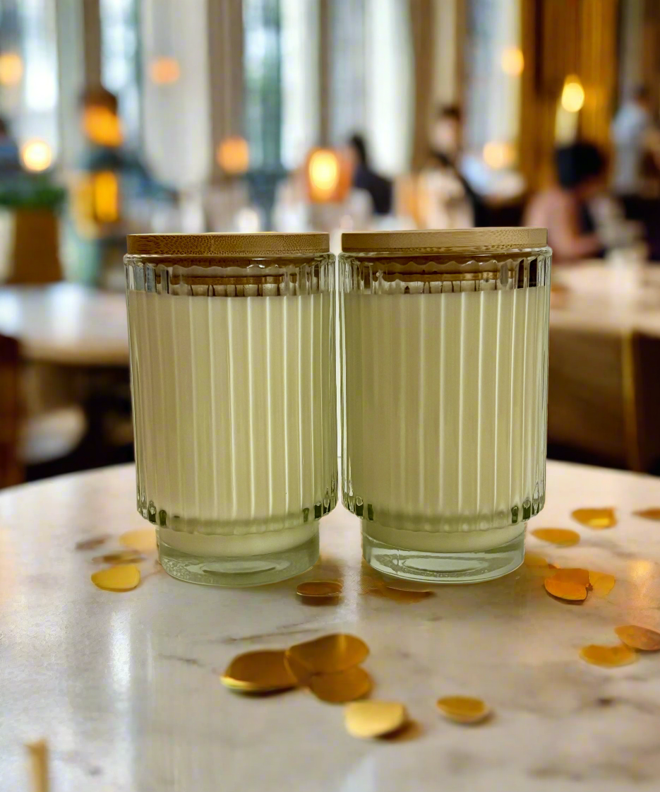 Parisian Patisserie | Ribbed Glass Soy Candle