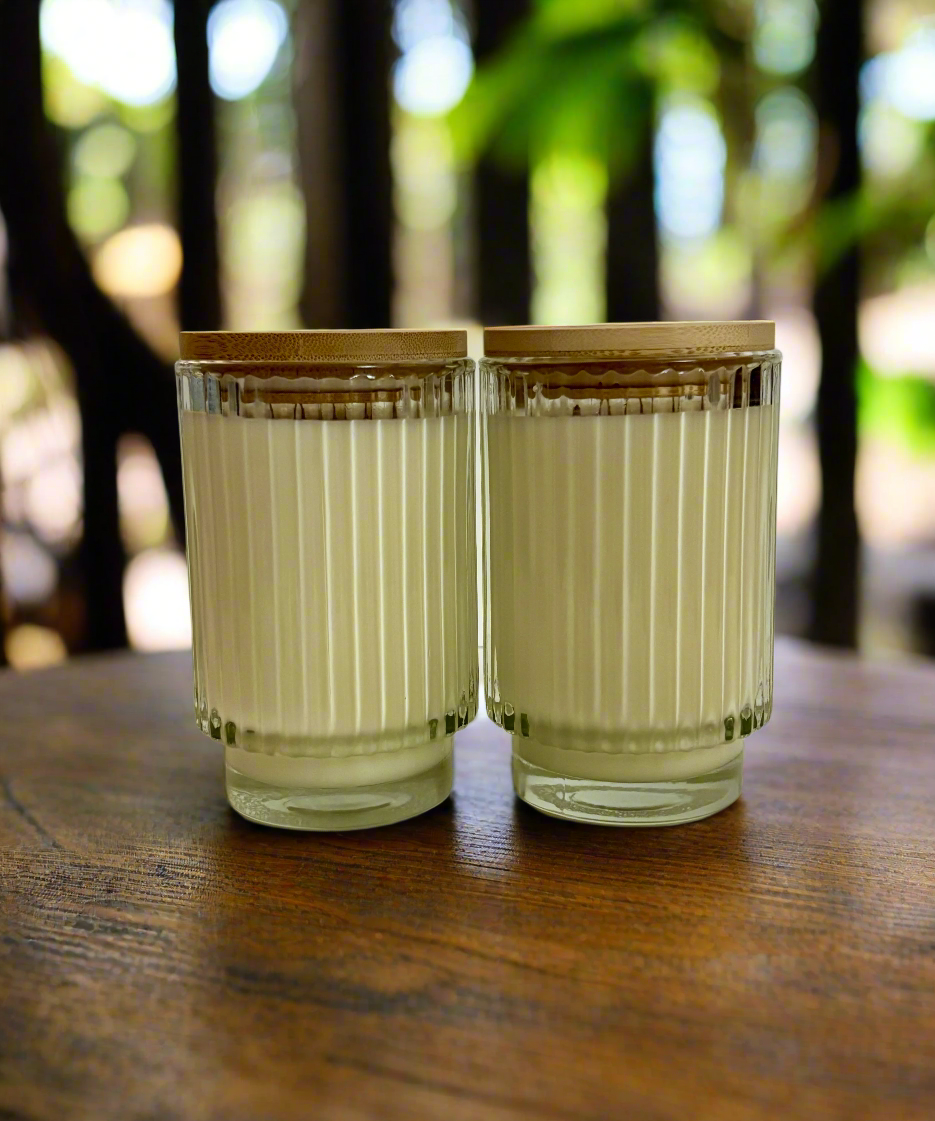 Peruvian Rainforest | Ribbed Glass Soy Candle