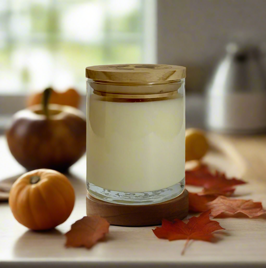 Sweater Season | Clear Glass Soy Candle