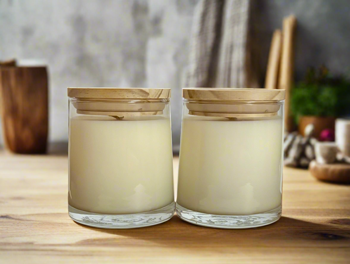 Sweater Season | Clear Glass Soy Candle