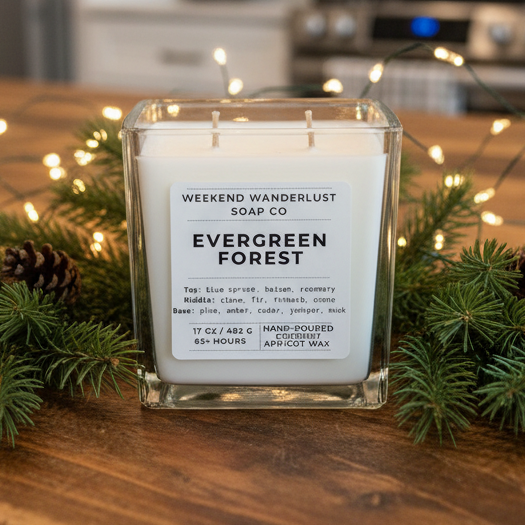Evergreen Forest | 4-Wick Coconut Apricot Candle