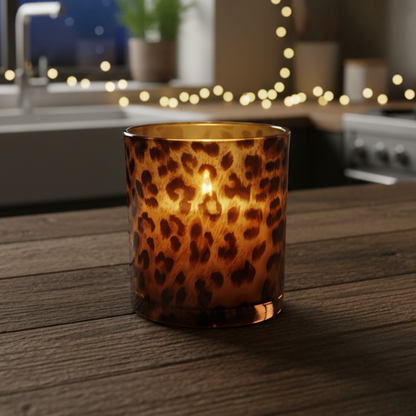 Dolce Mezzanotte | Leopard Tumbler Candles