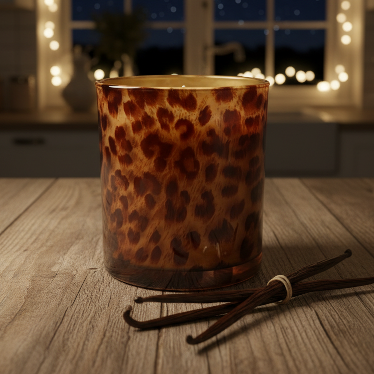 Dolce Mezzanotte | Leopard Tumbler Candles