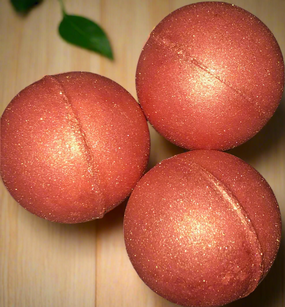 Rose Gold Glitter Bath Bombs